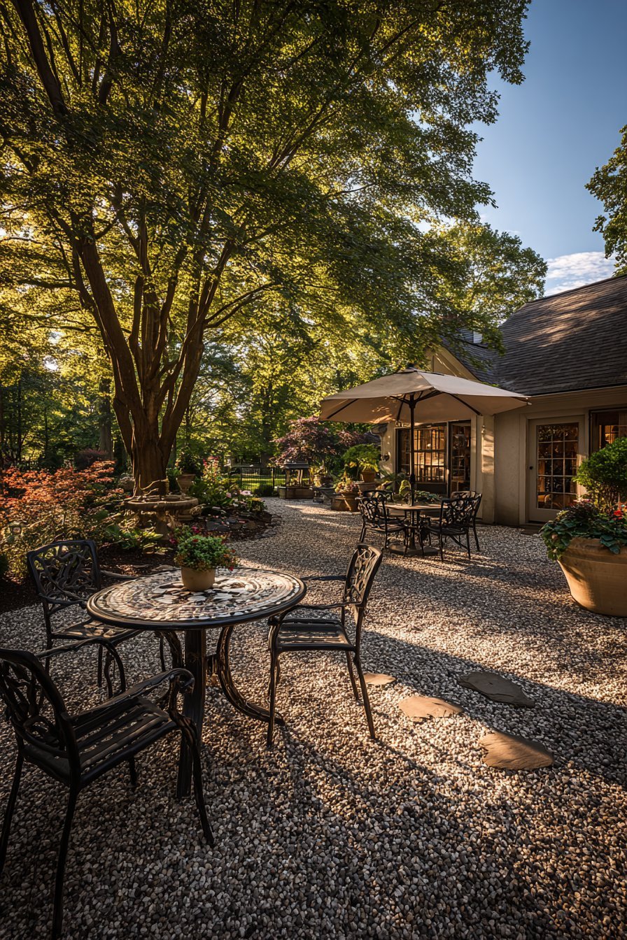 Gravel Base with Strategic Stepping Stones