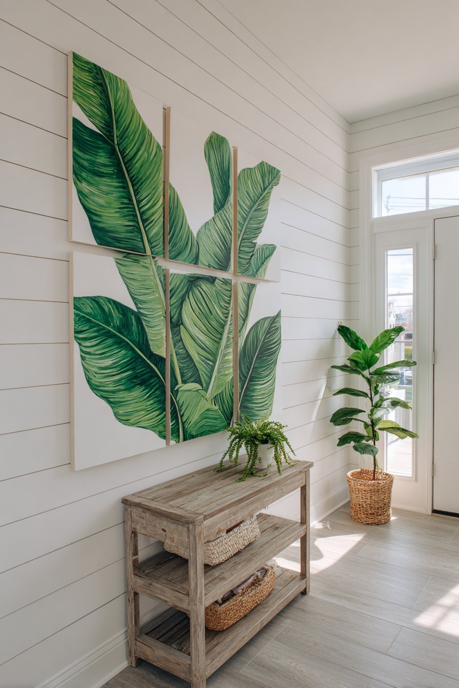 Vertical Botanical Print Triptych