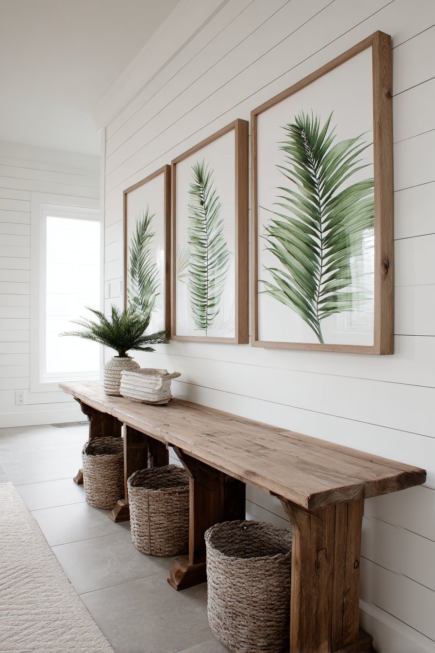 Vertical Botanical Print Triptych