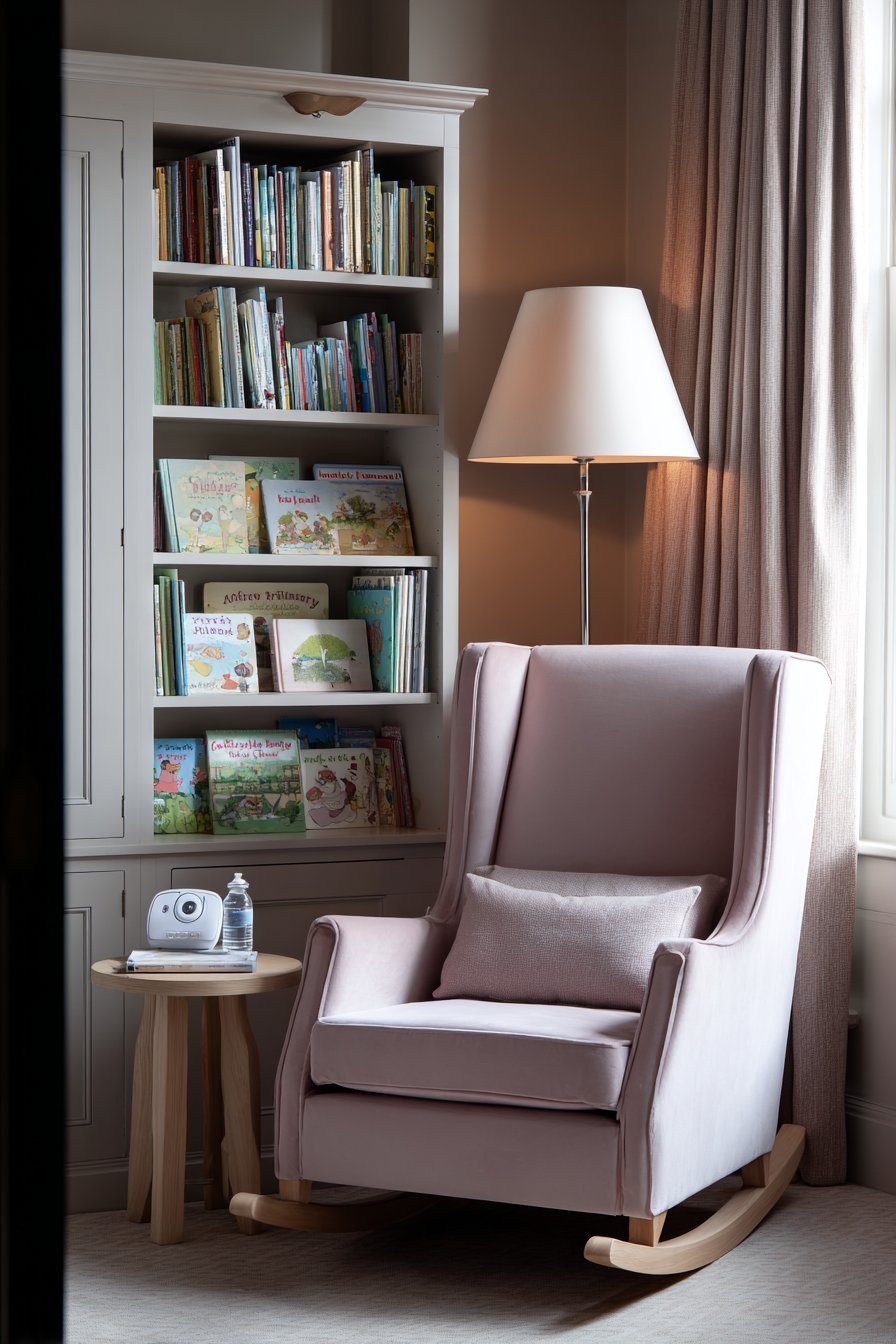 Cozy Blush Pink Reading Corner