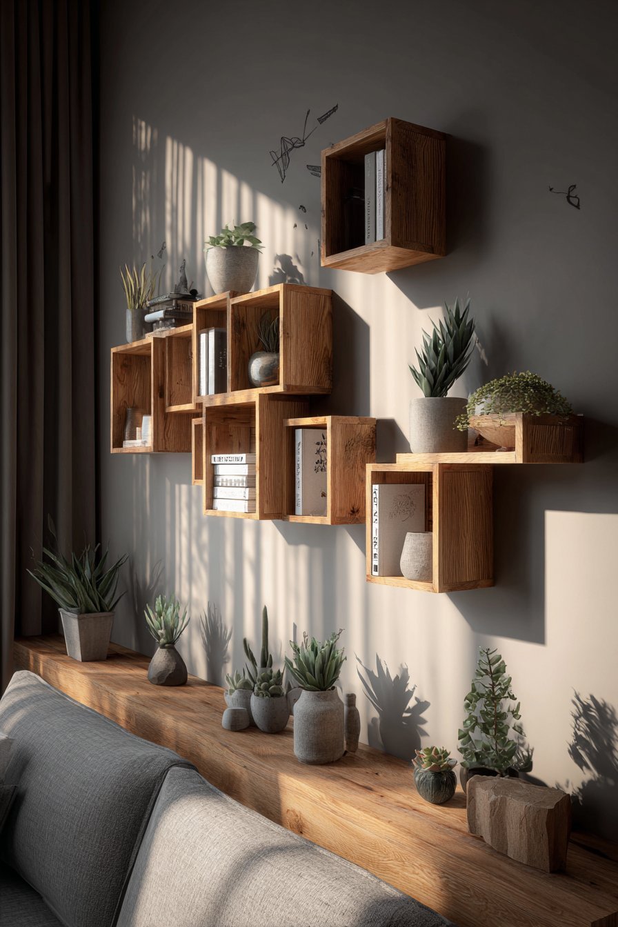 Minimalist Scandinavian Floating Shelves