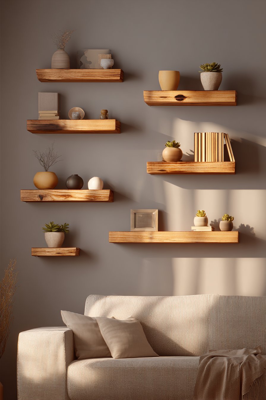 Minimalist Scandinavian Floating Shelves