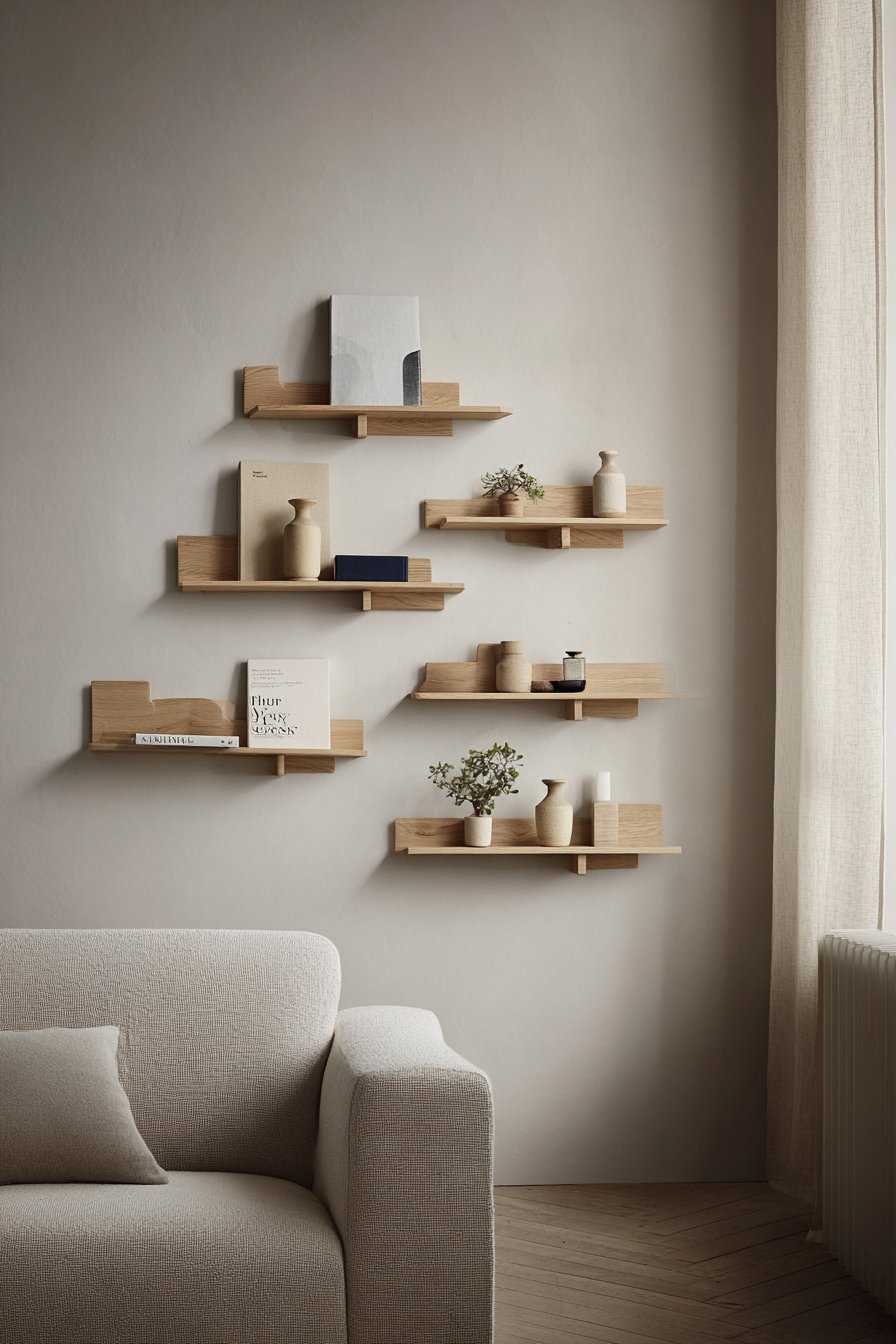 Minimalist Scandinavian Floating Shelves