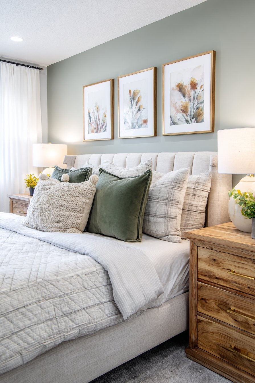 Sage Green Accent Wall Serenity