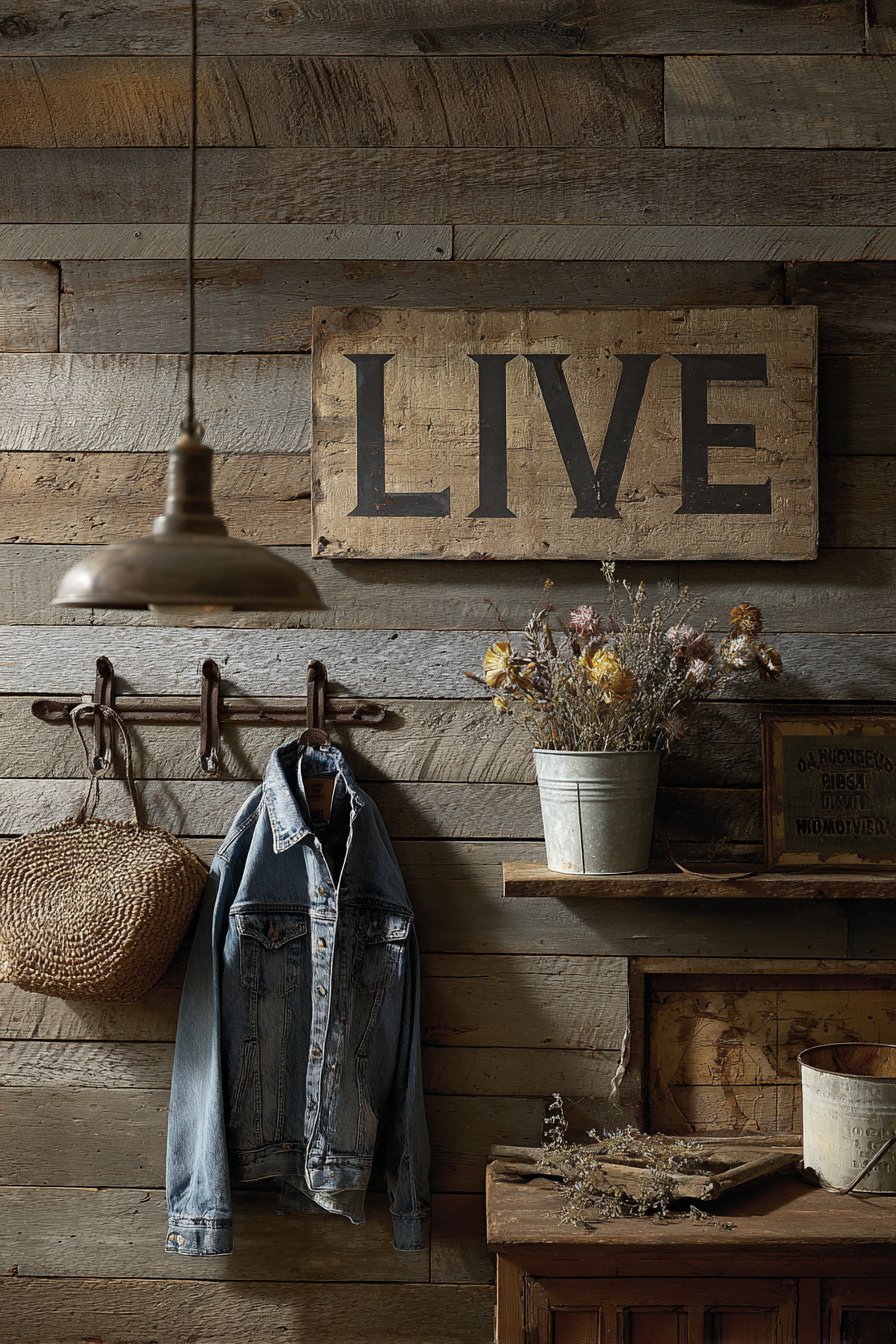 Rustic Farmhouse Reclaimed Wood Accent