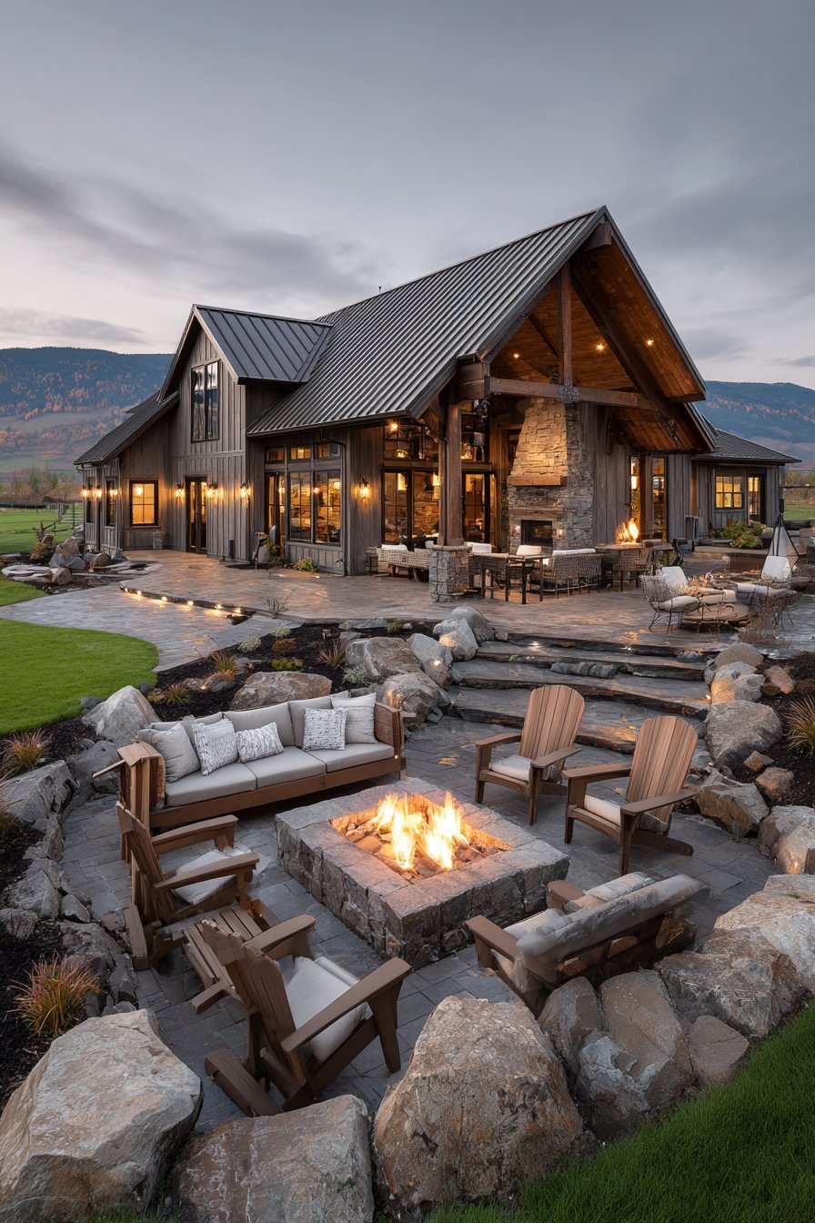 Covered Outdoor Pavilion Living Room