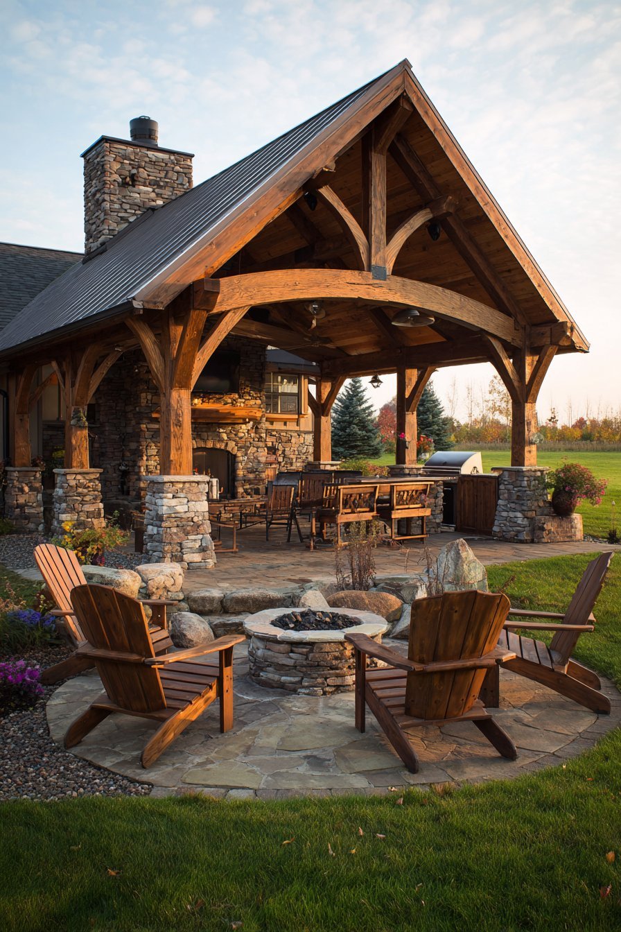 Covered Outdoor Pavilion Living Room