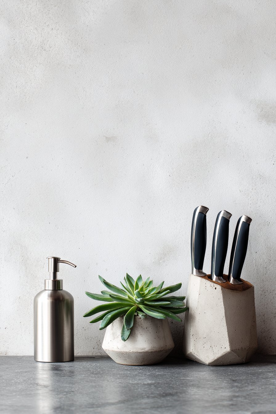 Minimalist Essential-Only Counter