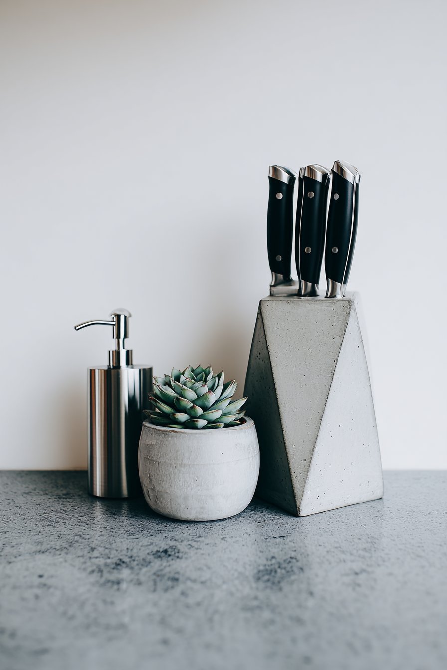 Minimalist Essential-Only Counter