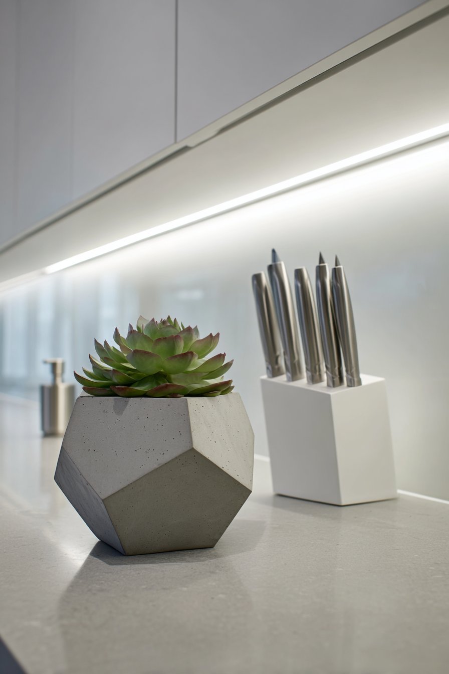 Minimalist Essential-Only Counter