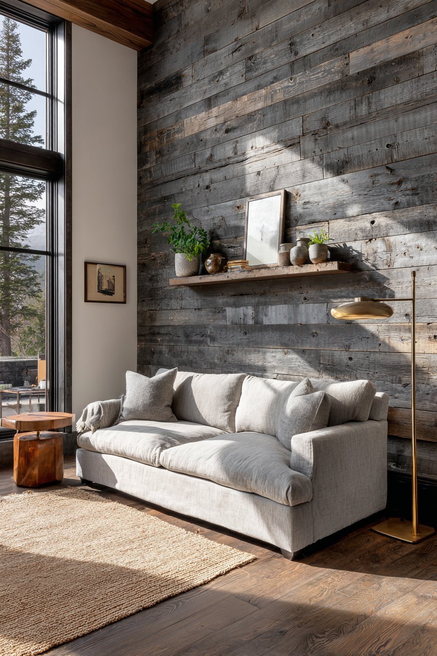 Authentic Reclaimed Barn Wood Accent Wall