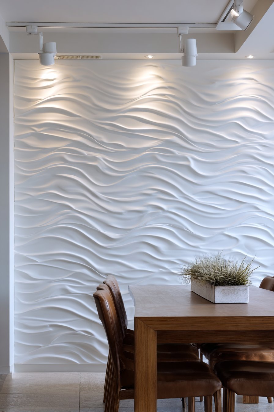 Organic Wave Pattern Three-Dimensional Panels