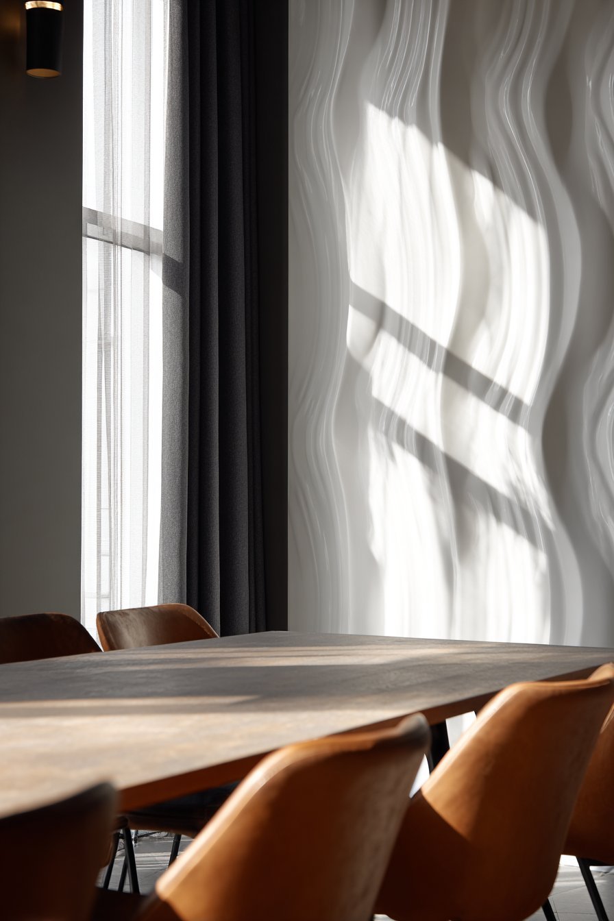 Organic Wave Pattern Three-Dimensional Panels