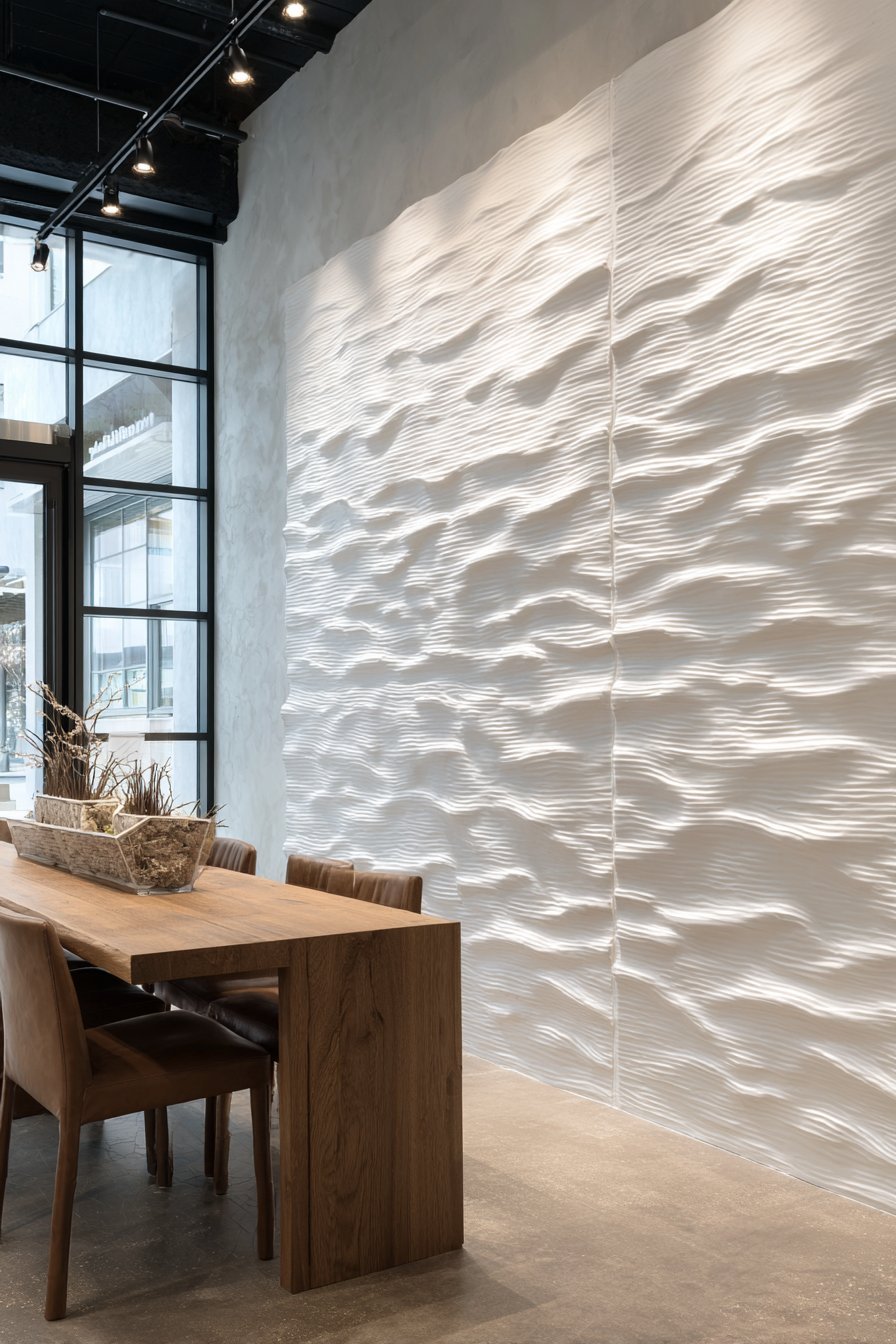 Organic Wave Pattern Three-Dimensional Panels