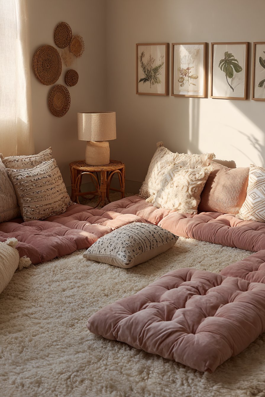 Floor Cushion Reading Nook