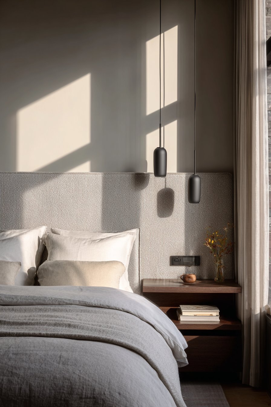 Fabric Headboard Wall Treatment