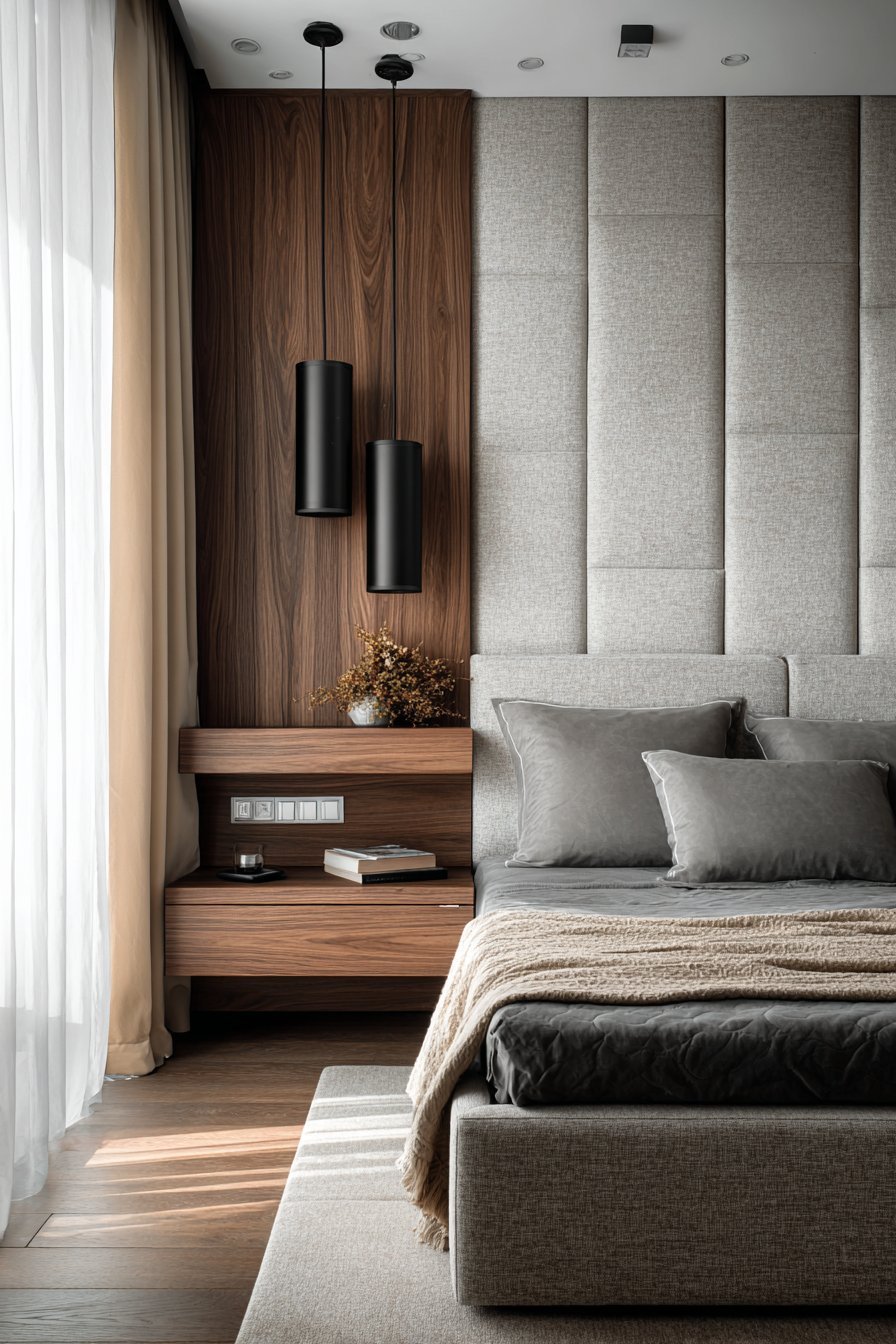 Fabric Headboard Wall Treatment