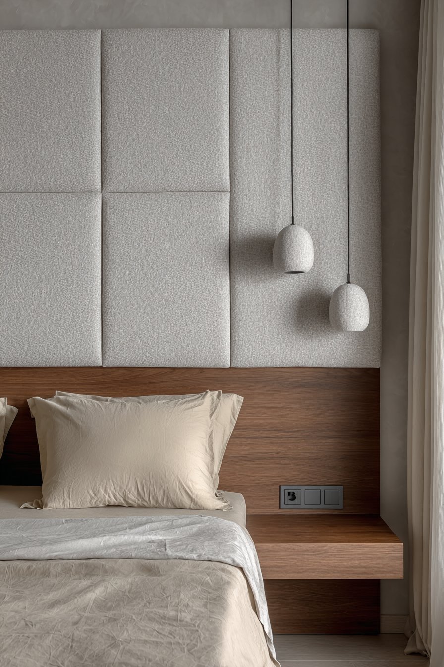 Fabric Headboard Wall Treatment