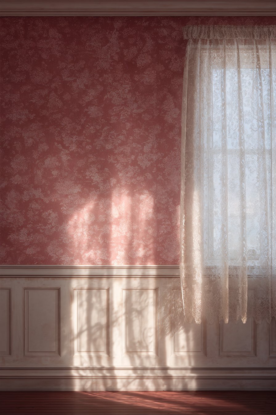 Victorian-Era Wallpaper with Period Molding