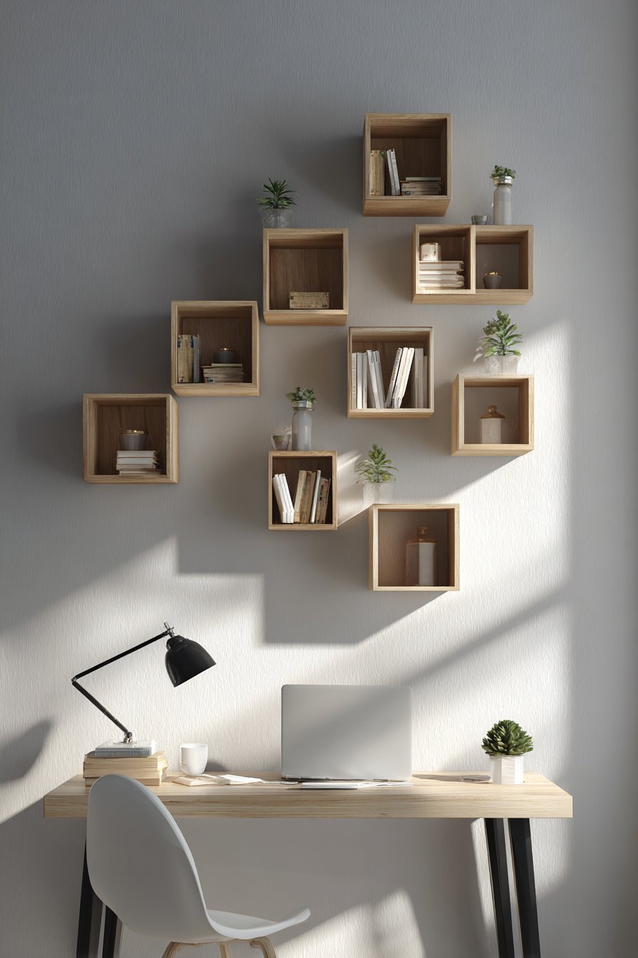 Contemporary Floating Shelf Geometry