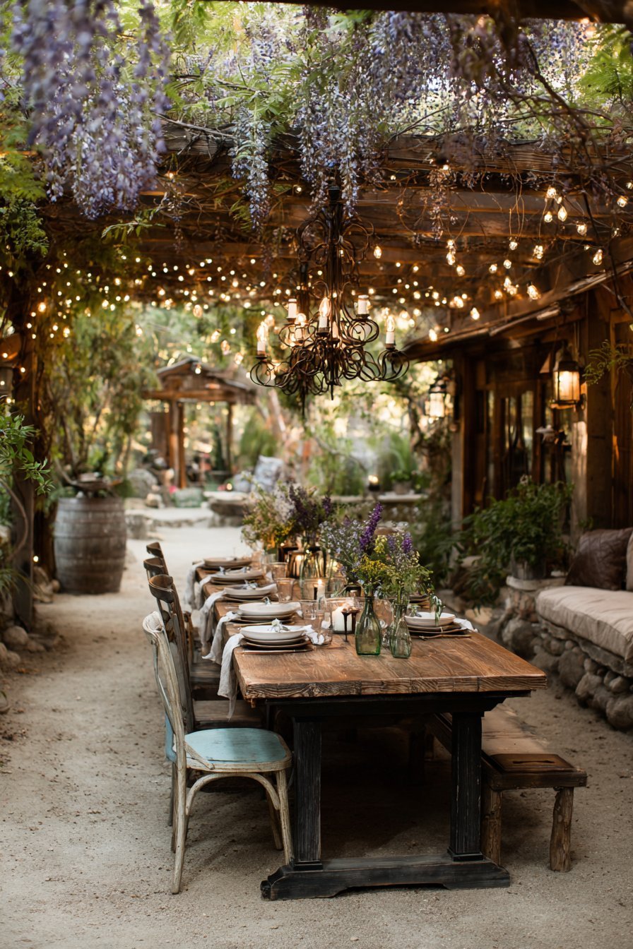 Reclaimed Wood Farmhouse Dining Area