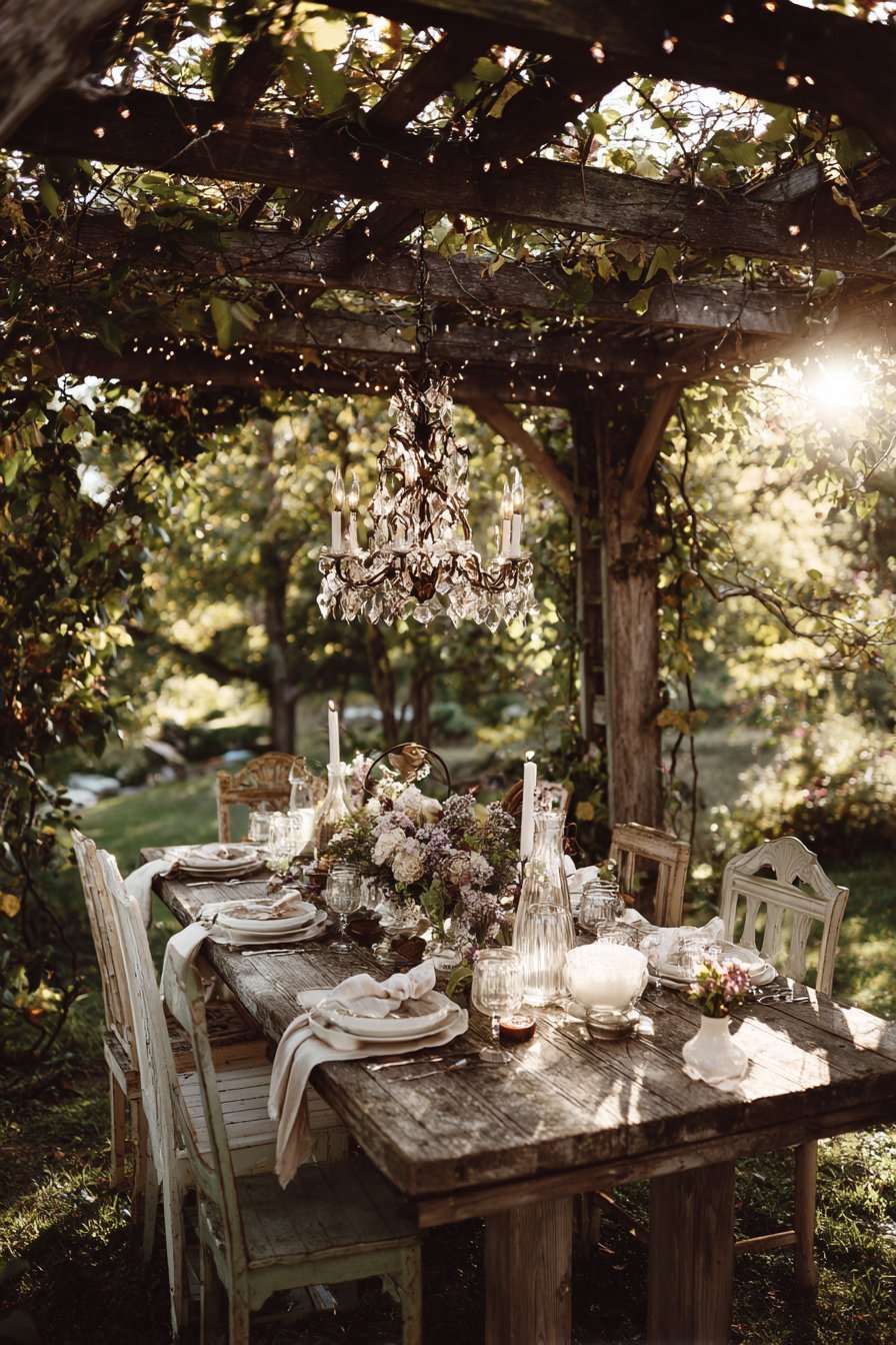 Reclaimed Wood Farmhouse Dining Area