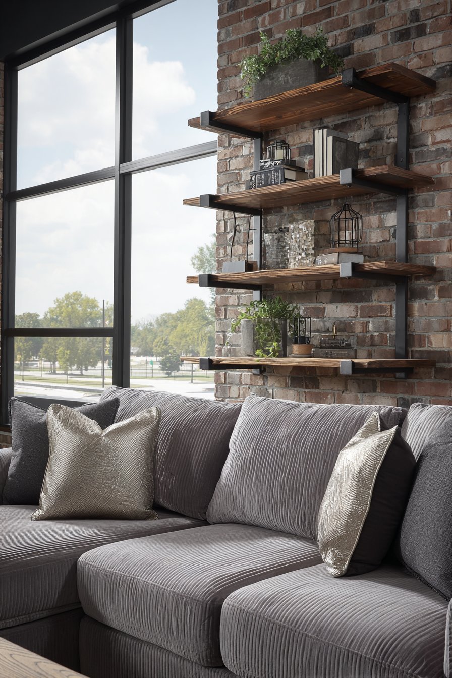 Sophisticated Ombré Exposed Brick Treatment