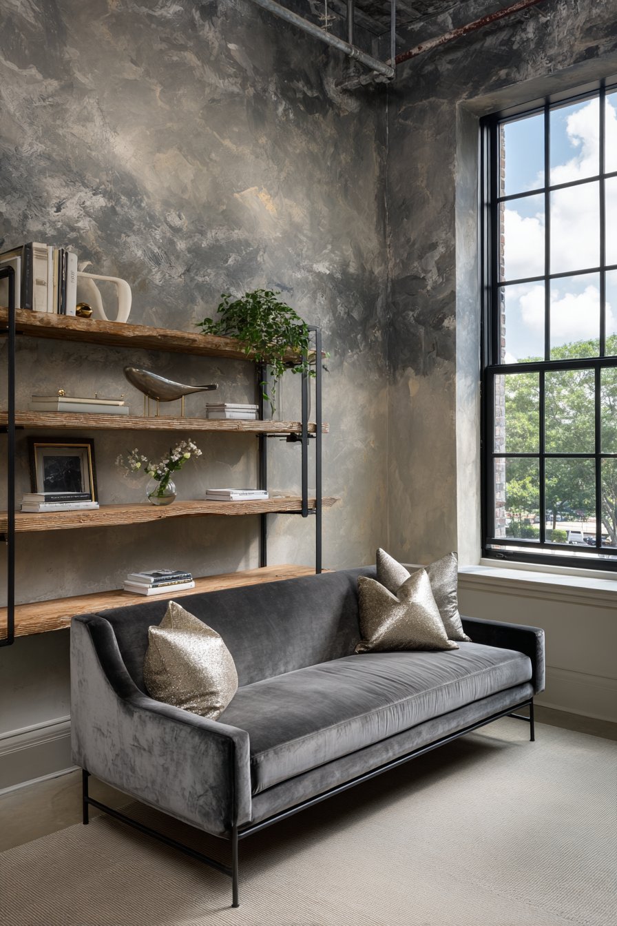 Sophisticated Ombré Exposed Brick Treatment