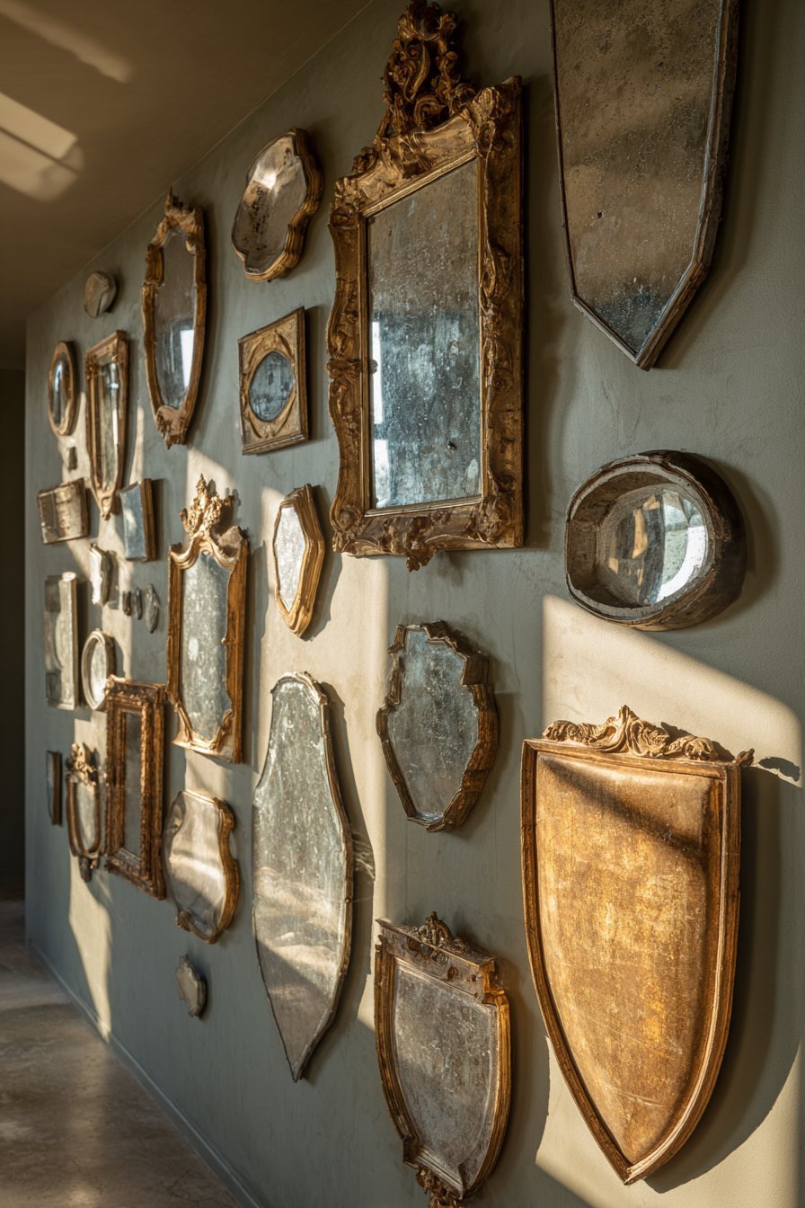 Asymmetrical Antique Mirror Collection
