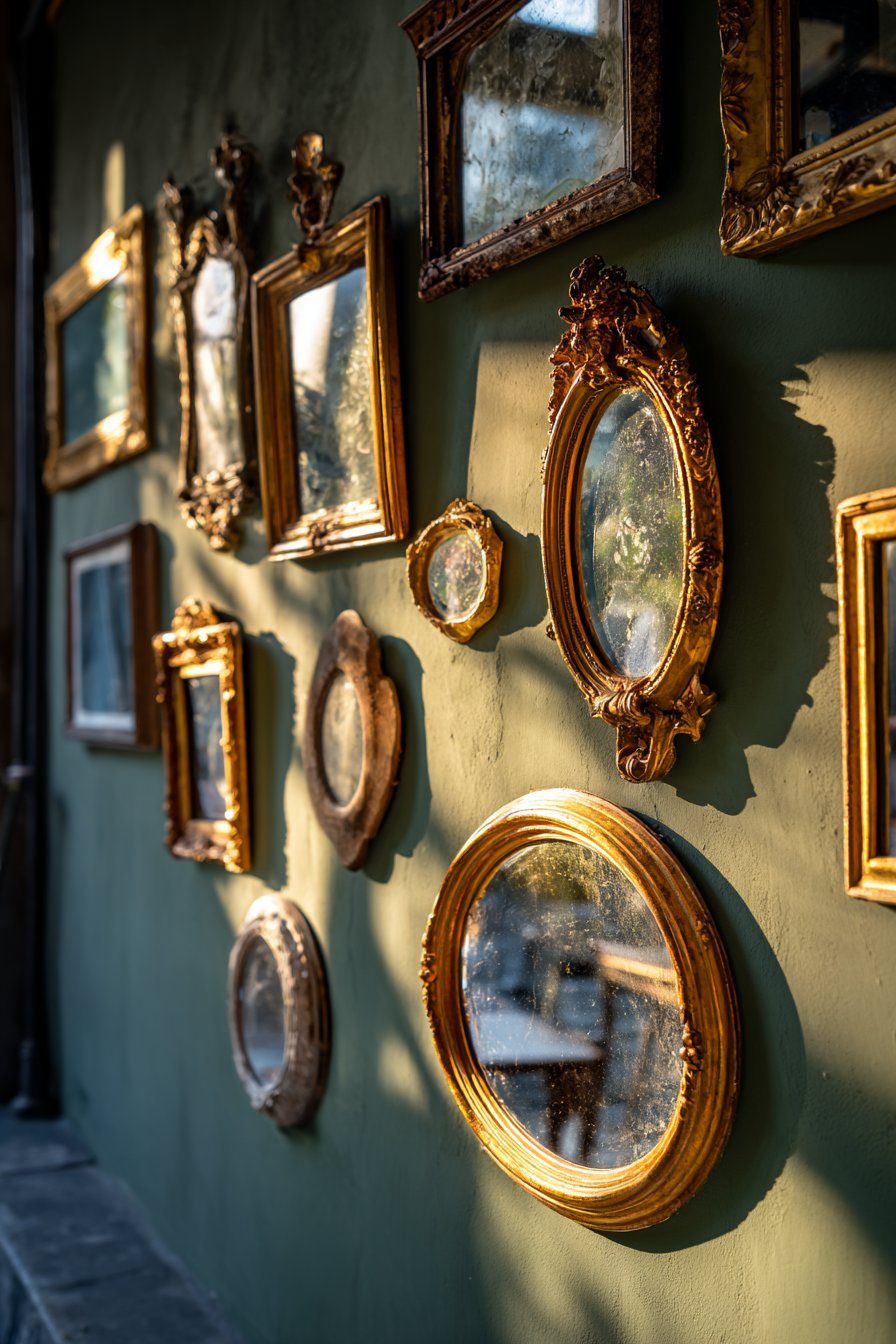 Asymmetrical Antique Mirror Collection