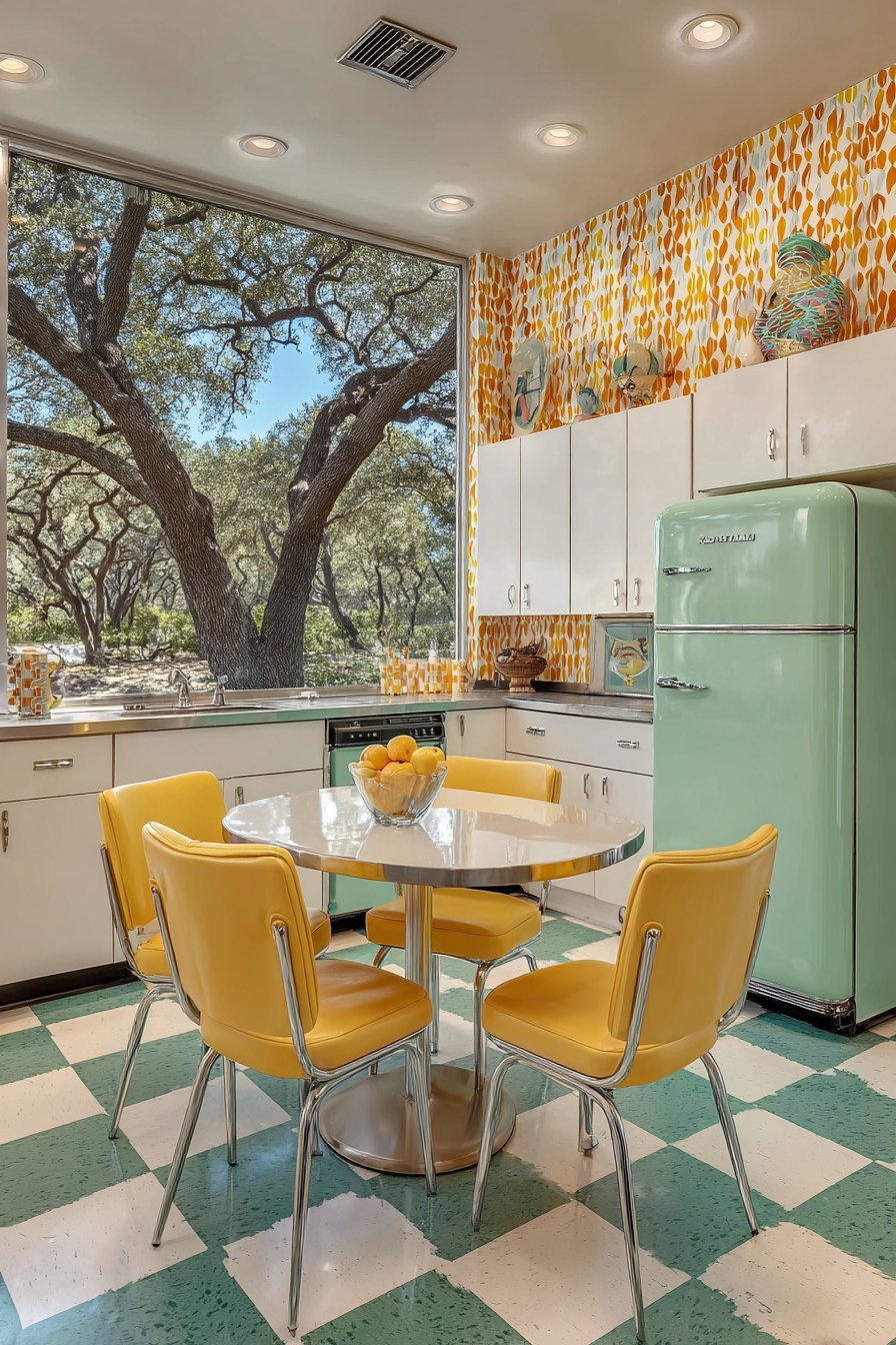 Bold Geometric Patterns Meet Chrome Accents