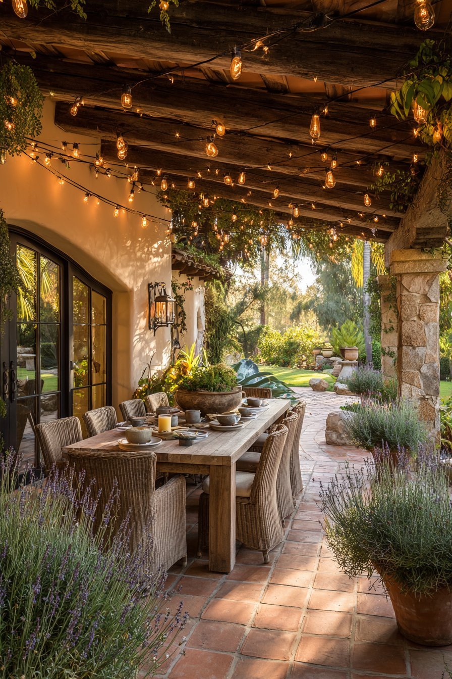 Natural Teak Outdoor Dining Oasis