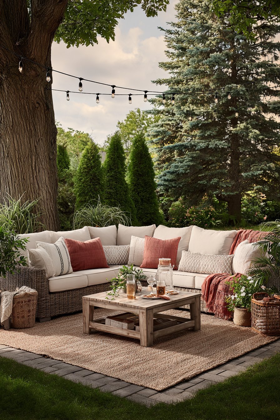 Weathered Teak Sectional Sanctuary