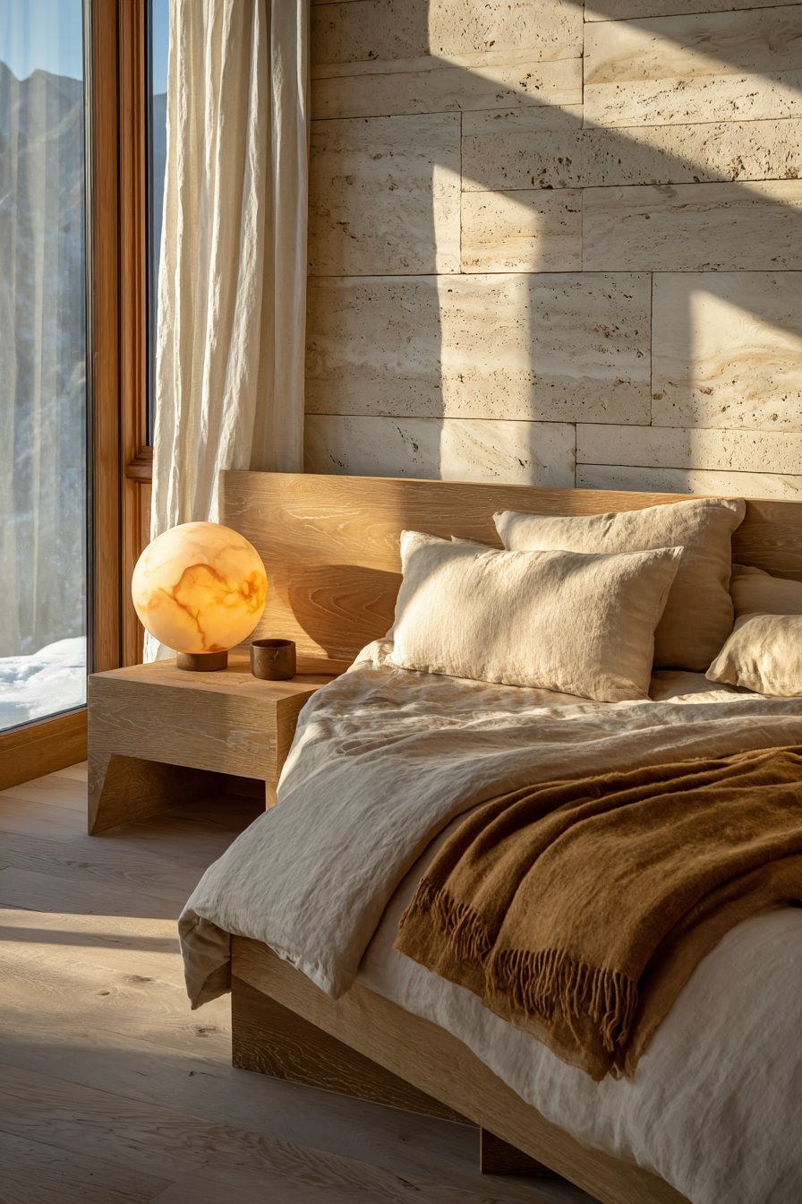 Natural Linen Platform Bed Sanctuary