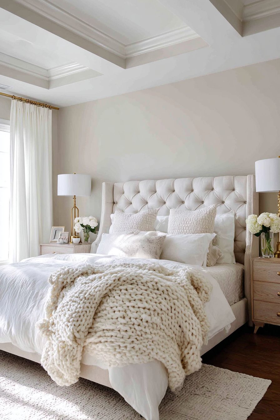 Luxurious Tufted Linen Sanctuary