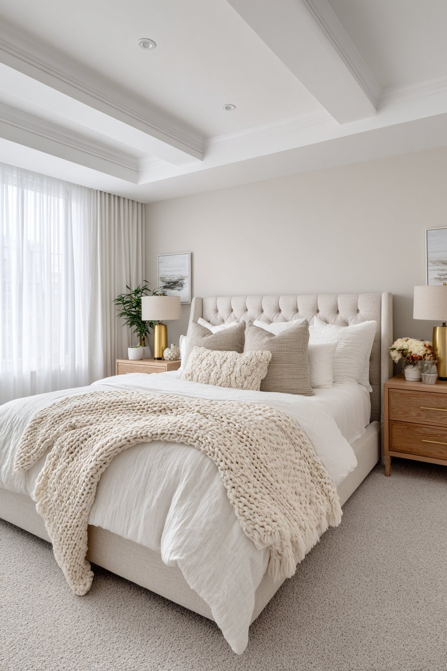 Luxurious Tufted Linen Sanctuary