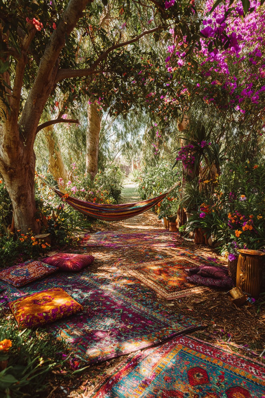 Colorful Macramé Hammock Paradise