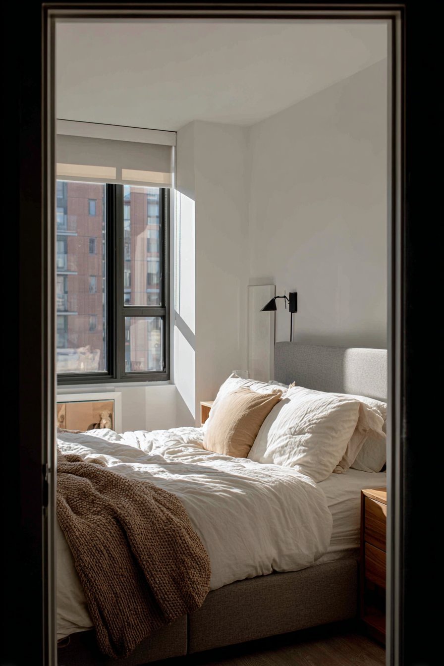 Streamlined Platform Bed with Natural Accents