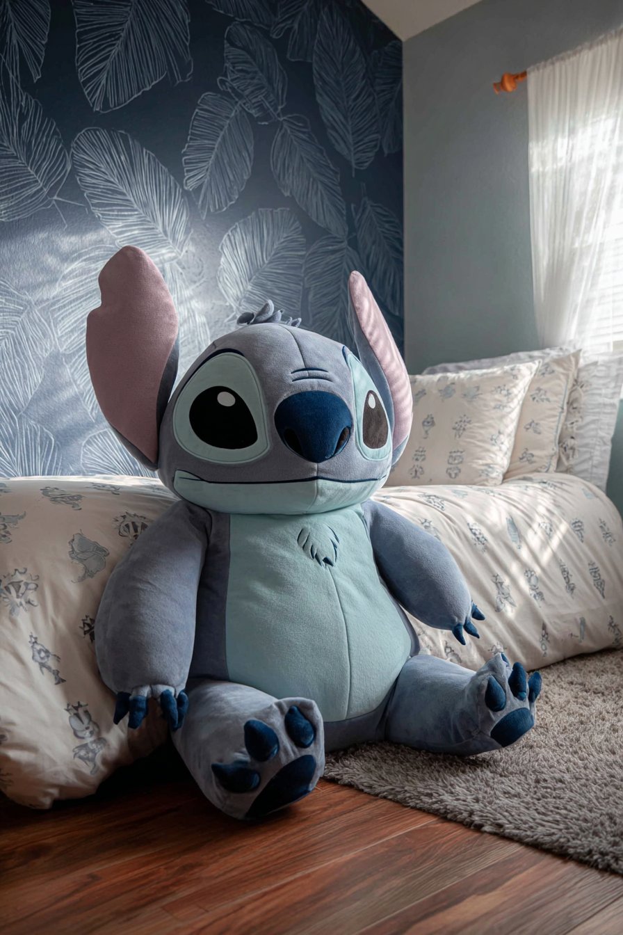 Navy Blue Tropical Accent Wall Sanctuary