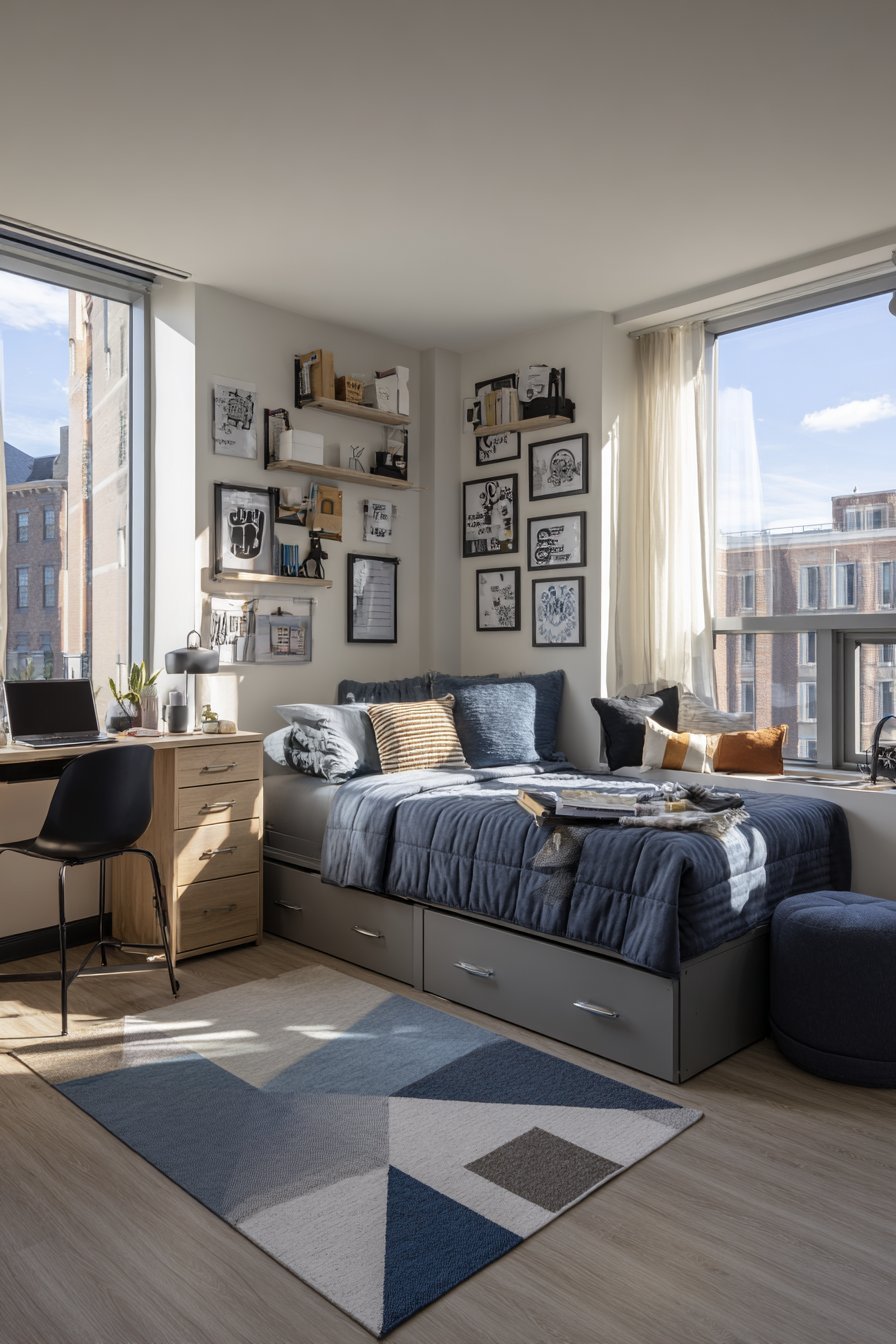 Platform Bed with Integrated Storage