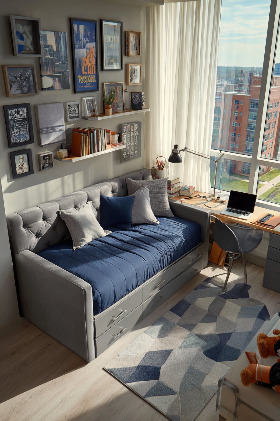 Platform Bed with Integrated Storage