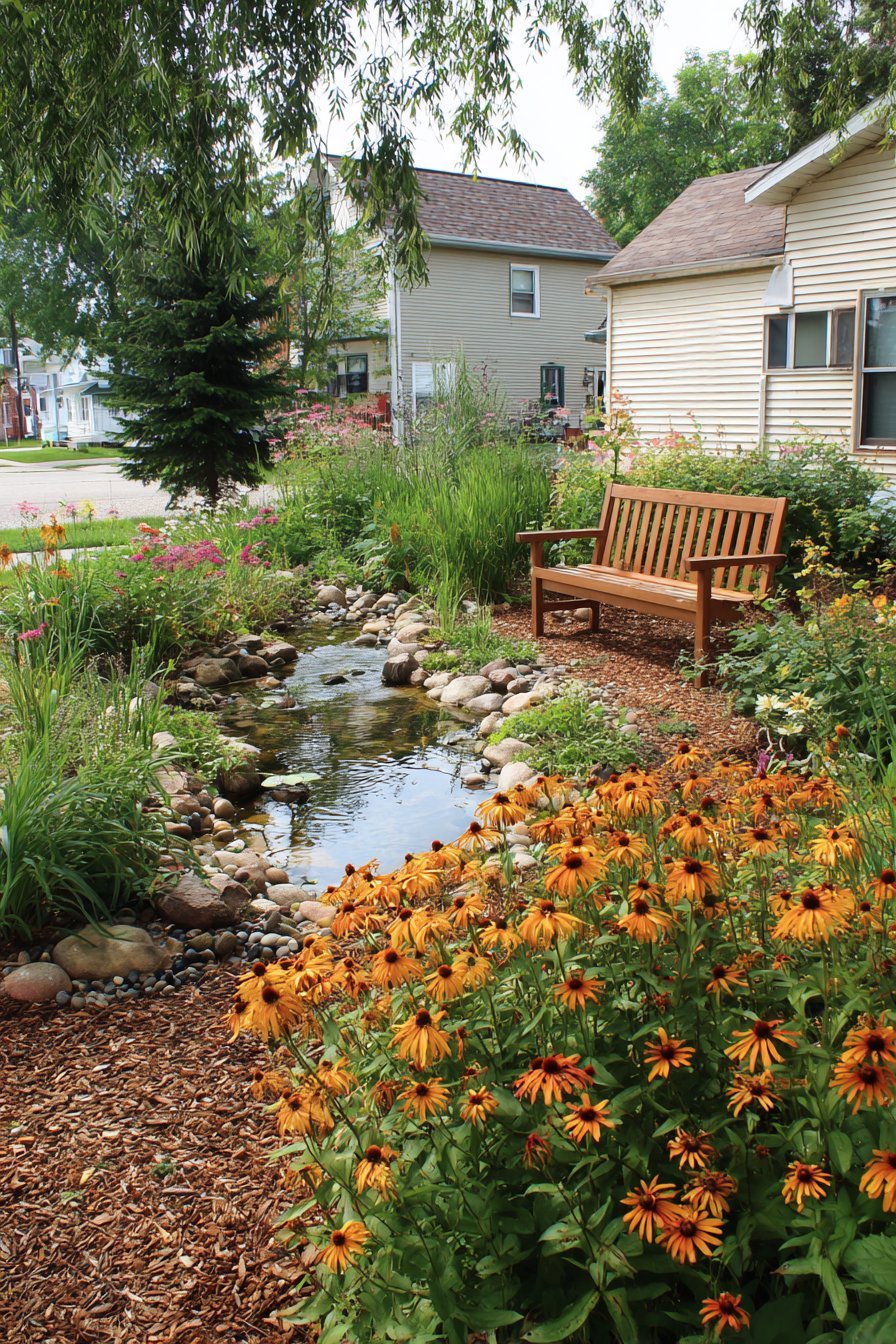 Naturalized Landscape with Water Feature