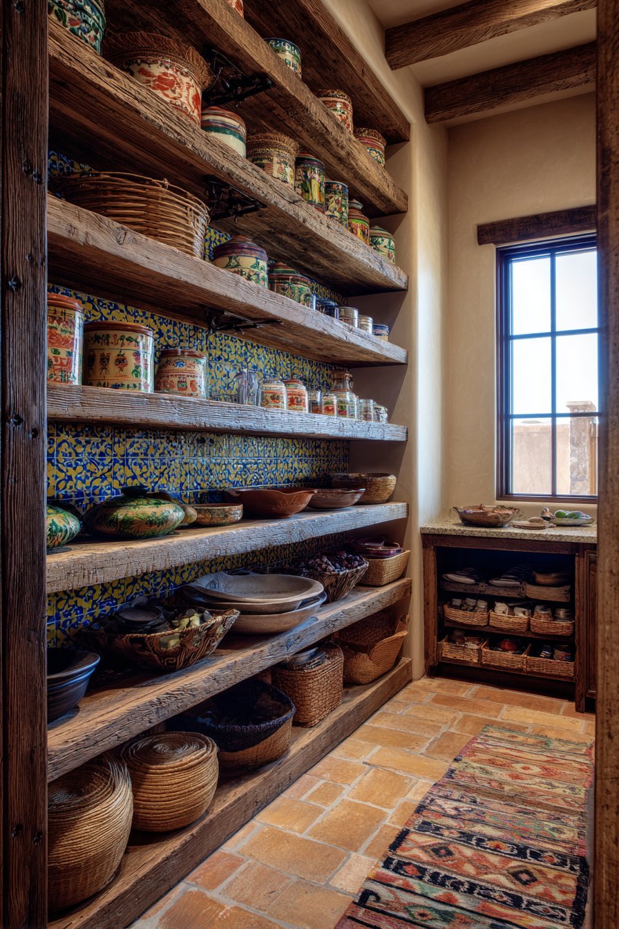 Reclaimed Wood Pantry Display