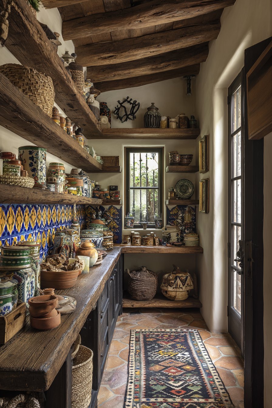 Reclaimed Wood Pantry Display