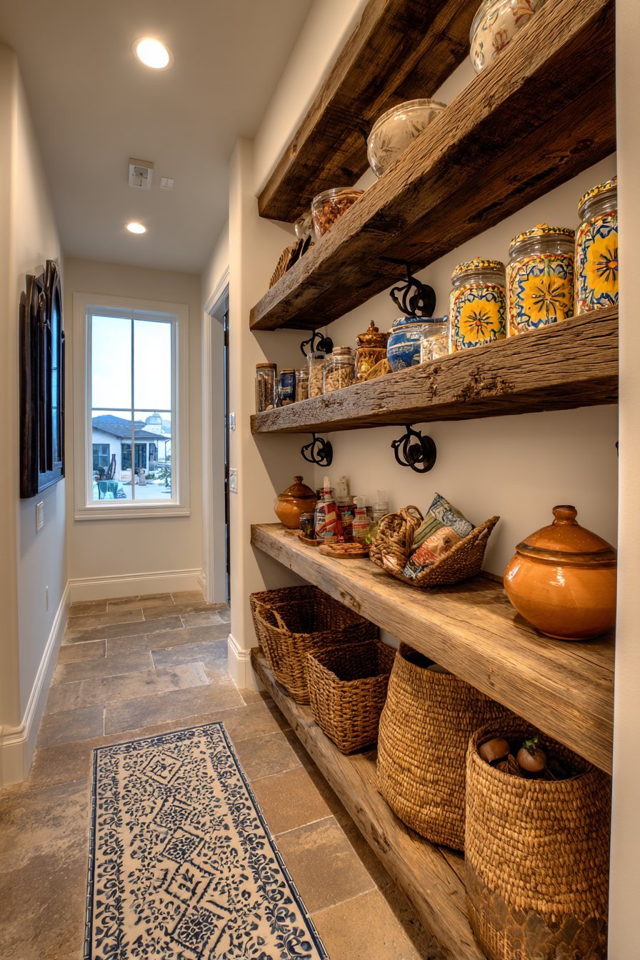 Reclaimed Wood Pantry Display