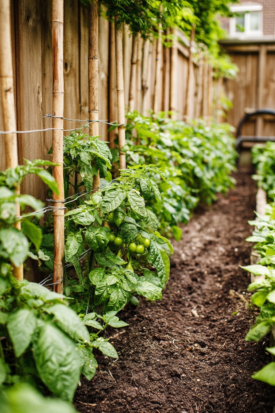 Productive Vegetable Garden Rows