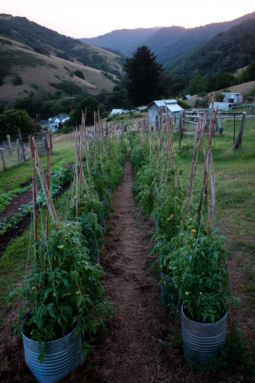 Productive Vegetable Garden Rows