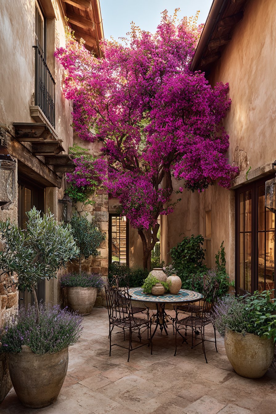 Mediterranean Mosaic Courtyard