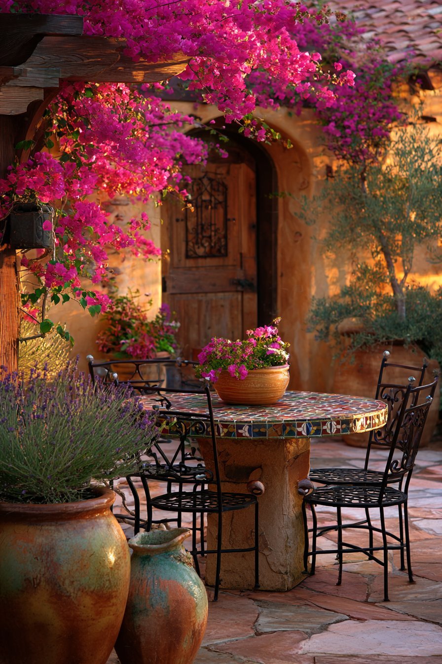 Mediterranean Mosaic Courtyard