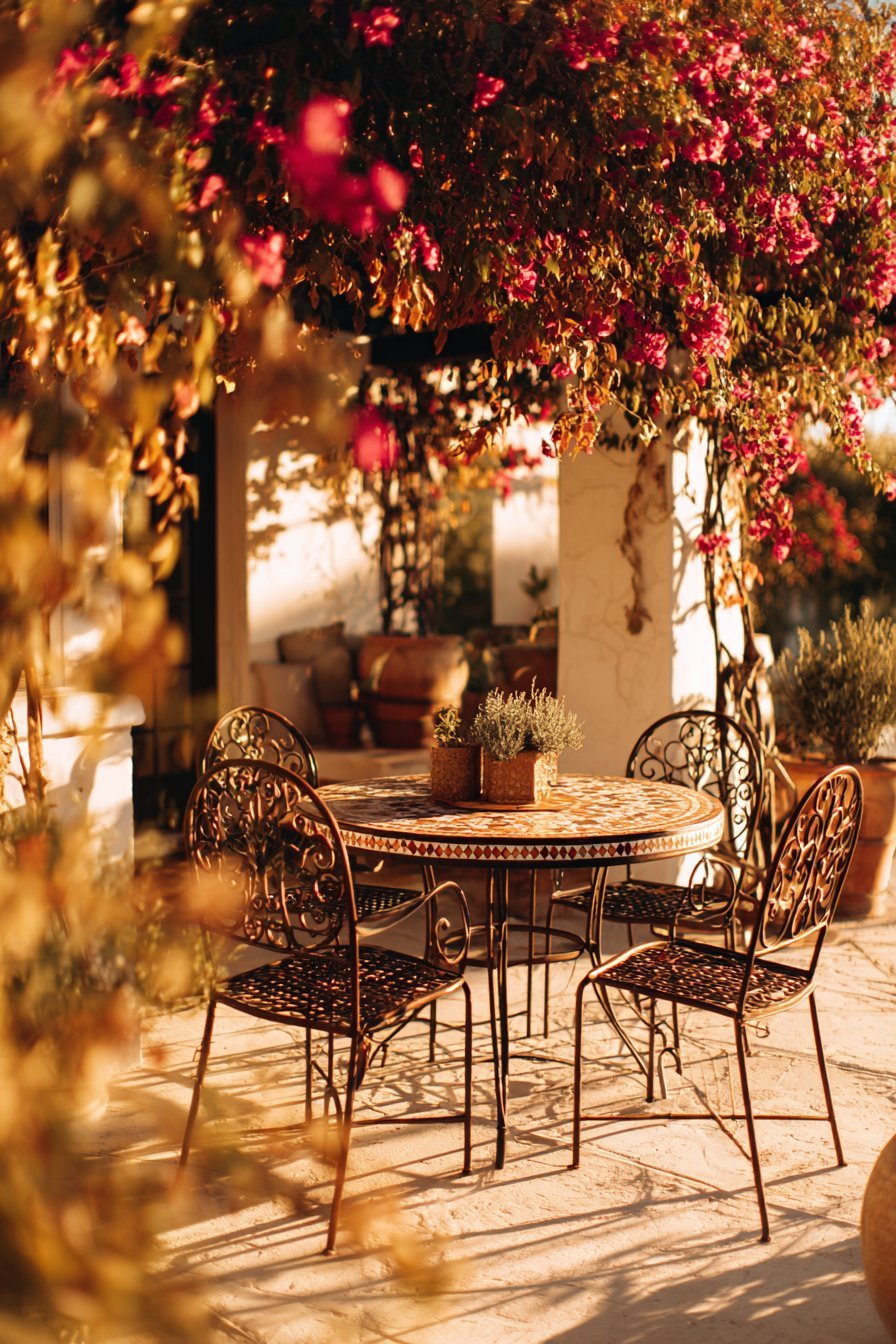 Mediterranean Mosaic Courtyard